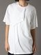 Ground Y�����饦��ɥ磻/30-/COTTON JERSEY LICKING SHOUR SLEEVED T/OFF WHITE