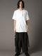 Ground Y�����饦��ɥ磻/30-/COTTON JERSEY LICKING SHOUR SLEEVED T/OFF WHITE