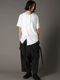 Ground Y�����饦��ɥ磻/30-/COTTON JERSEY LICKING SHOUR SLEEVED T/OFF WHITE