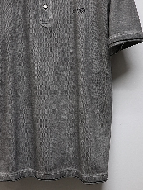 wjk�����֥른��������/muta ����ܥ졼����� cut-off polo S/S(printed)/d.gray