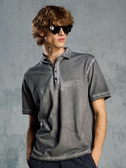 (ͽ���ʡ�5��6������ͽ��/wjk�����֥른��������/muta ����ܥ졼����� cut-off polo S/S(printed)/d.gray