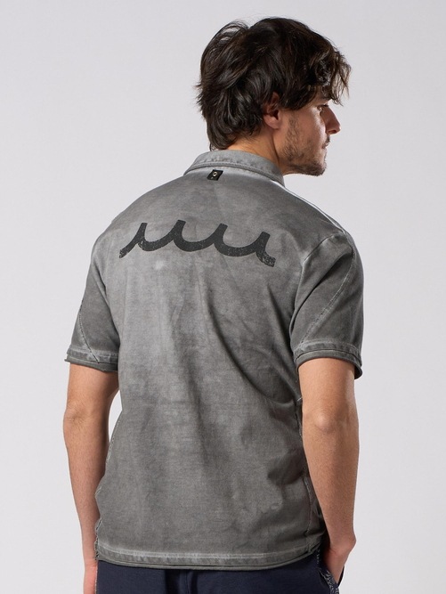 (ͽ���ʡ�5��6������ͽ��/wjk�����֥른��������/muta ����ܥ졼����� cut-off polo S/S(printed)/d.gray