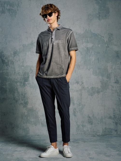 (ͽ���ʡ�5��6������ͽ��/wjk�����֥른��������/muta ����ܥ졼����� cut-off polo S/S(printed)/d.gray