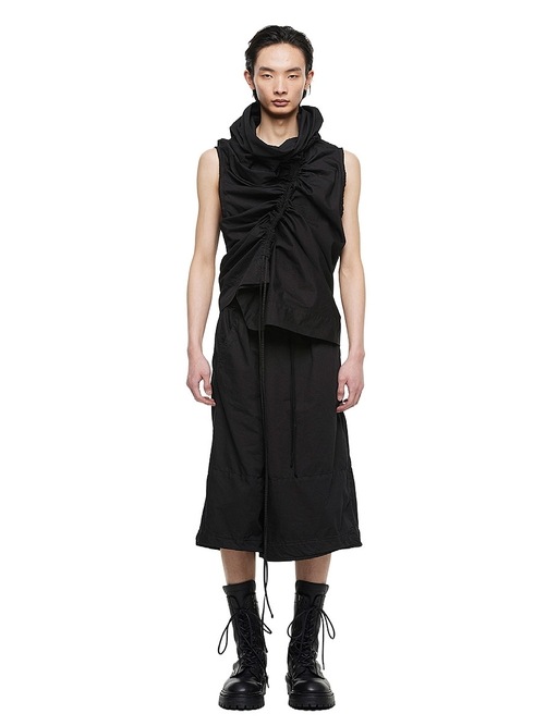 (ͽ����)8��9������ͽ��/JULIUS����ꥦ��/COTTON/NYLON TWILL SHIRT2/BLACK