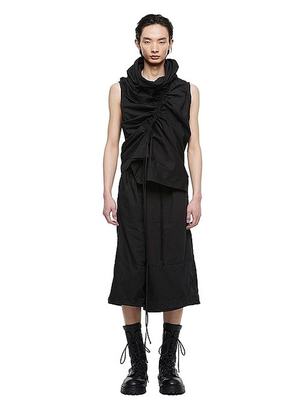 JULIUS����ꥦ��/COTTON/NYLON TWILL SHIRT2/BLACK