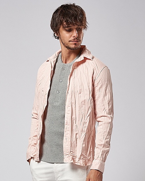 SALE40%OFF/wjk֥른/twist wrinkle shirt/l.pink.