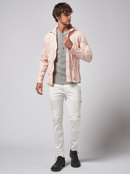 SALE40%OFF/wjk֥른/twist wrinkle shirt/l.pink.