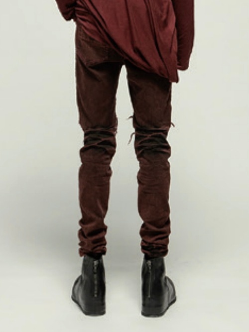 JULIUSꥦ/10.5oz STRETCH DENIM TROUSERS4/BLACK.
