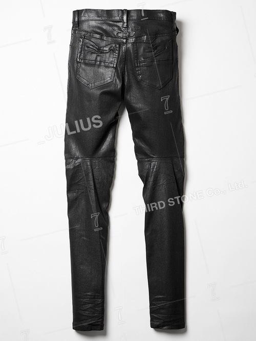 JULIUSꥦ/10.5oz STRETCH DENIM TROUSERS4/BLACK.