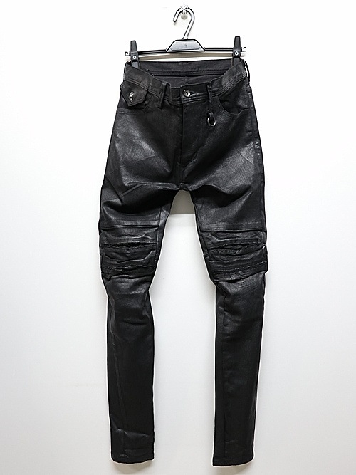 JULIUSꥦ/10.5oz STRETCH DENIM TROUSERS4/BLACK.