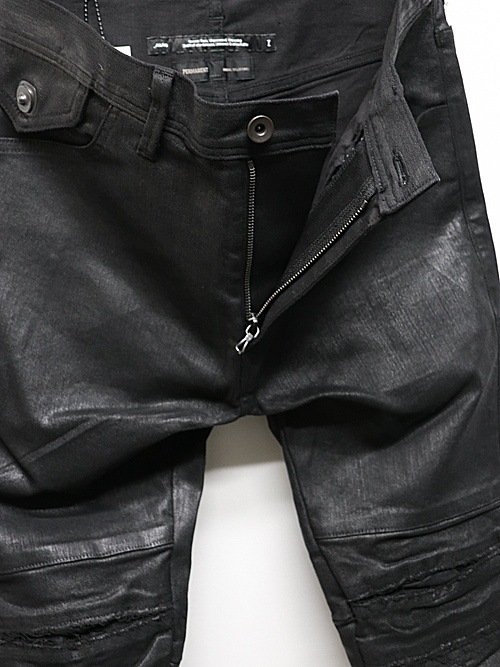 JULIUSꥦ/10.5oz STRETCH DENIM TROUSERS4/BLACK.