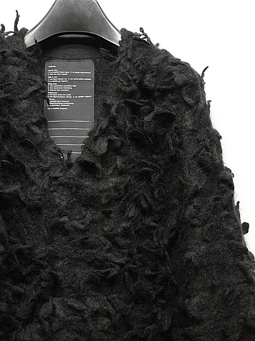 nude:masahiko maruyama ̡:ޥҥޥ/3GG Long Pile Knit CARDIGAN/Black
