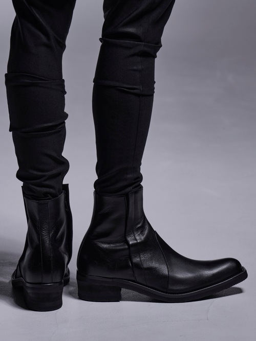 (ͽ���ʡ�12������ͽ��/kiryuyrik������奦����奦/Cow Hide Middle Boots/Black