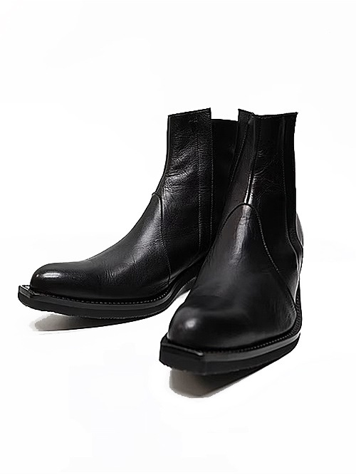 kiryuyrik������奦����奦/Cow Hide Middle Boots/Black.