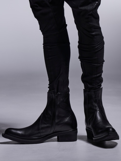 (ͽ���ʡ�12������ͽ��/kiryuyrik������奦����奦/Cow Hide Middle Boots/Black