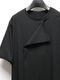 Ground Y�����饦��ɥ磻/30-/COTTON JERSEY LICKING SHOUR SLEEVED T/BLACK