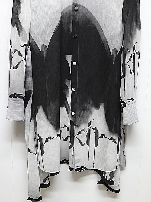 (ͽ���ʡ�6��7������ͽ��/kiryuyrik������奦����奦/Decorative YOURYU Flare Shirt/Black&Gray