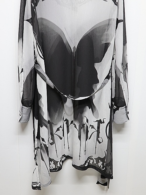 (ͽ���ʡ�6��7������ͽ��/kiryuyrik������奦����奦/Decorative YOURYU Flare Shirt/Black&Gray