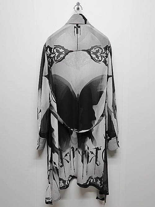 (ͽ���ʡ�6��7������ͽ��/kiryuyrik������奦����奦/Decorative YOURYU Flare Shirt/Black&Gray