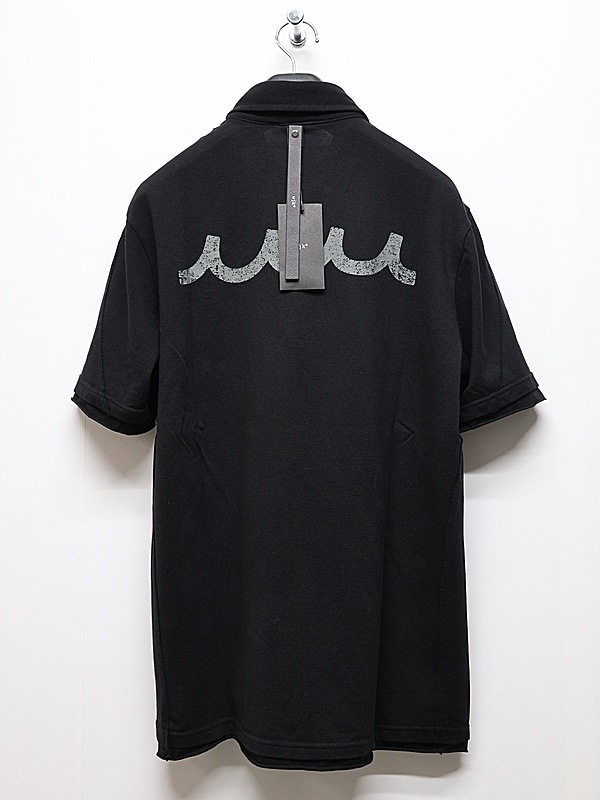 wjk�����֥른��������/muta ����ܥ졼����� cut-off polo S/S(printed)/deep black