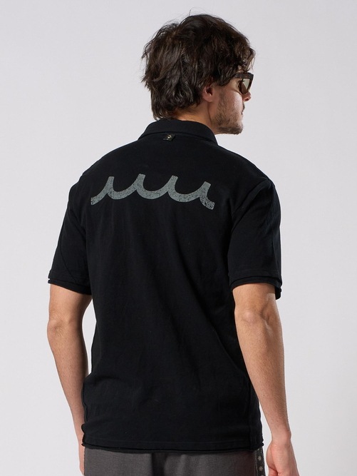 (ͽ���ʡ�5��6������ͽ��/wjk�����֥른��������/muta ����ܥ졼����� cut-off polo S/S(printed)/deep black