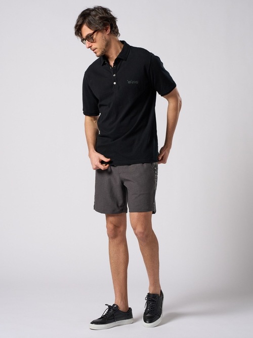 (ͽ���ʡ�5��6������ͽ��/wjk�����֥른��������/muta ����ܥ졼����� cut-off polo S/S(printed)/deep black