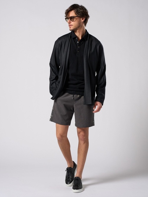 (ͽ���ʡ�5��6������ͽ��/wjk�����֥른��������/muta ����ܥ졼����� cut-off polo S/S(printed)/deep black