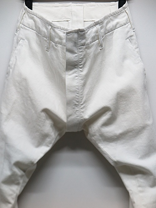 �㴰���THE ONENESS�������ͥ�/Organic Denim Darts Saruel Pants/White