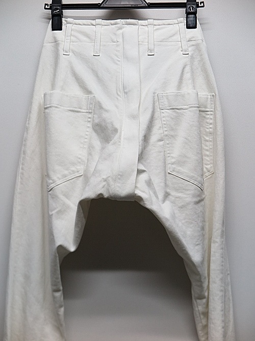�㴰���THE ONENESS�������ͥ�/Organic Denim Darts Saruel Pants/White