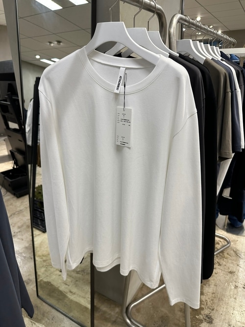 (ͽ���ʡ�7��8������ͽ��/ATTACHMENT�������å�����/COTTON DOUBLE FACE SLIM FIT L/S TEE/WHITE