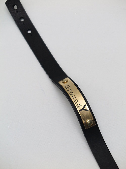 SALE50%OFF/Ground Y饦ɥ磻Cow hide Plate leather bracelet/.