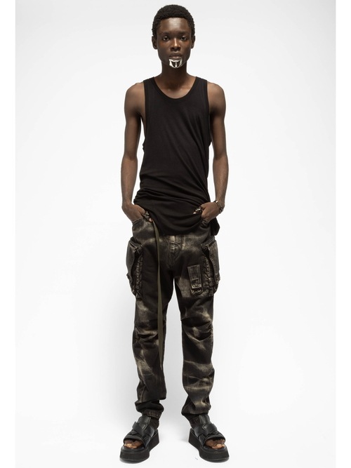 SALE30%OFF/JULIUS����ꥦ��/RAYON STRETCH RIB CUT & SEWN9/BLACK.