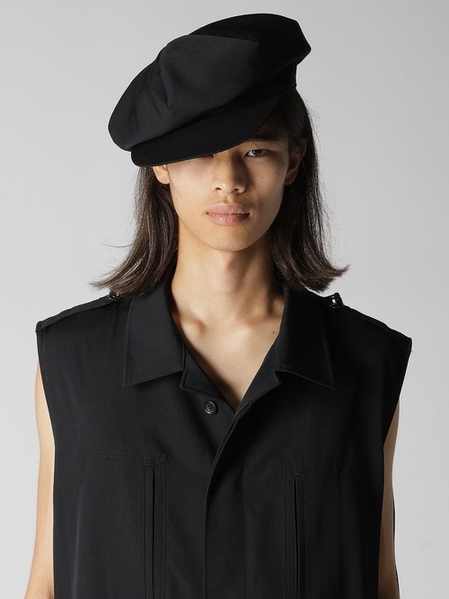 Yohji Yamamoto���襦����ޥ��/���葉��С������ĥ��㥹���å�/BLACK