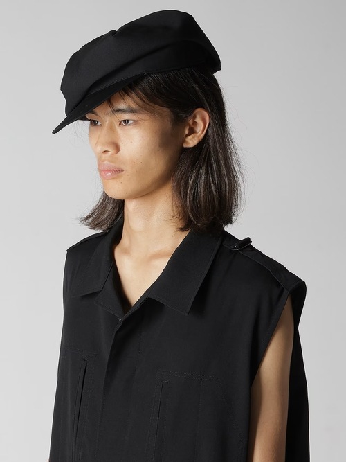 Yohji Yamamoto���襦����ޥ��/���葉��С������ĥ��㥹���å�/BLACK