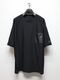 RESOUND CLOTHING���ꥵ����ɥ���������/leather pocket overnylon T/BLACK