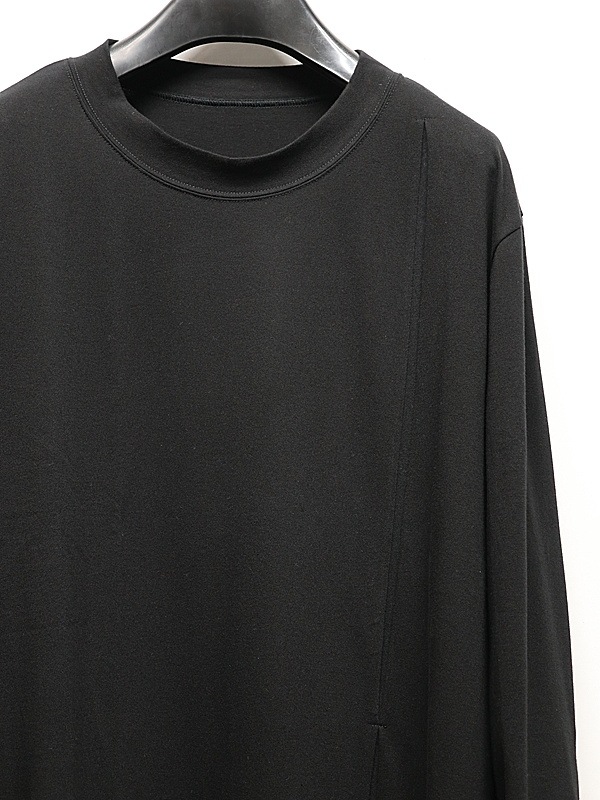 Ground Y�����饦��ɥ磻/30/- FINE PLAIN STITCH NIGHT SLASH T/BLACK.