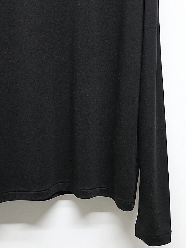 ATTACHMENT�������å�����/COTTON DOUBLE FACE SLIM FIT L/S TEE/BLACK