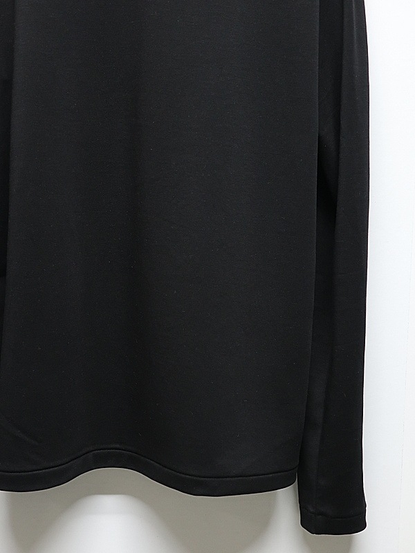 ATTACHMENT�������å�����/COTTON DOUBLE FACE SLIM FIT L/S TEE/BLACK