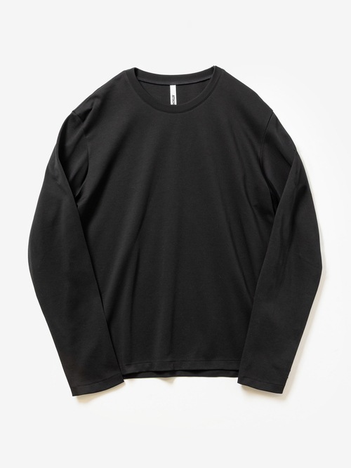 (ͽ���ʡ�7��8������ͽ��/ATTACHMENT�������å�����/COTTON DOUBLE FACE SLIM FIT L/S TEE/BLACK