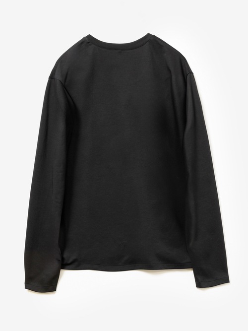 (ͽ���ʡ�7��8������ͽ��/ATTACHMENT�������å�����/COTTON DOUBLE FACE SLIM FIT L/S TEE/BLACK