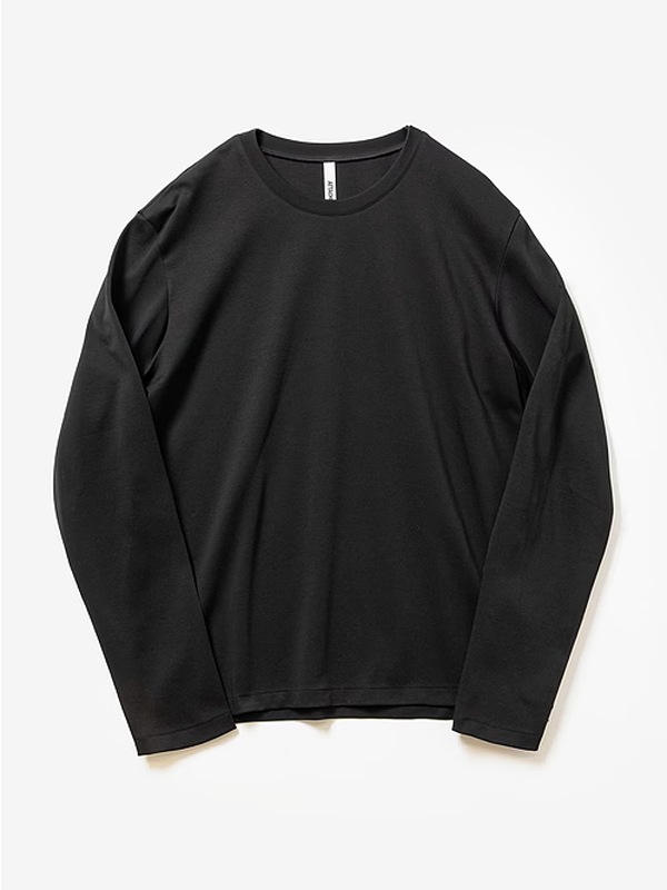 (ͽ���ʡ�7��8������ͽ��/ATTACHMENT�������å�����/COTTON DOUBLE FACE SLIM FIT L/S TEE/BLACK