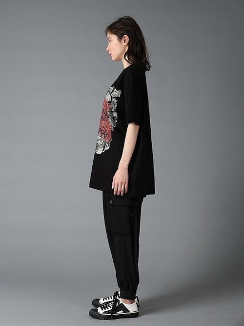 Ground Y�����饦��ɥ磻/20/ COTTON JERSEY RED DAHLIA/BLACK