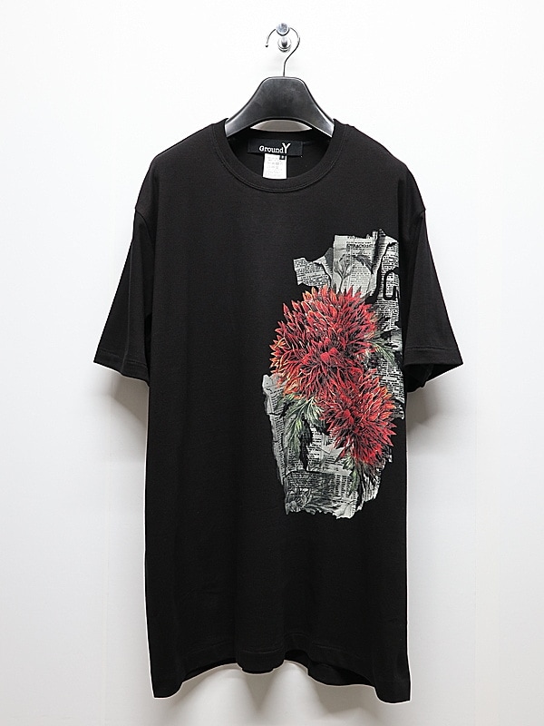 Ground Y�����饦��ɥ磻/20/ COTTON JERSEY RED DAHLIA/BLACK