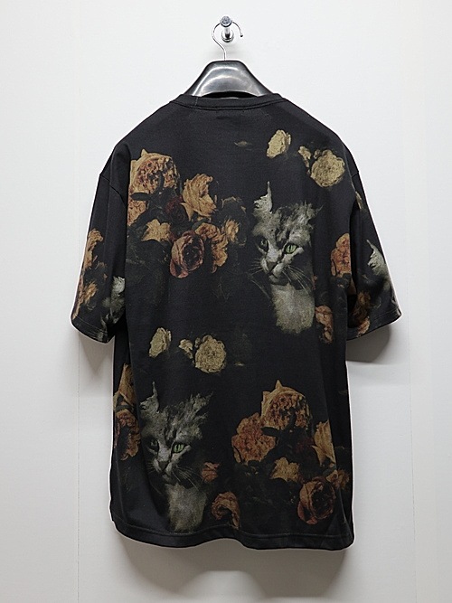 LAD MUSICIANå ߥ塼/30/2 T-CLOTH ROSE+CAT BIG T/BLACK BEIGE