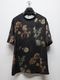 LAD MUSICIANå ߥ塼/30/2 T-CLOTH ROSE+CAT BIG T/BLACK BEIGE