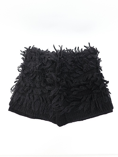 nude:masahiko maruyama ̡:ޥҥޥ/3GG Long Pile Knit SNOOD/Black