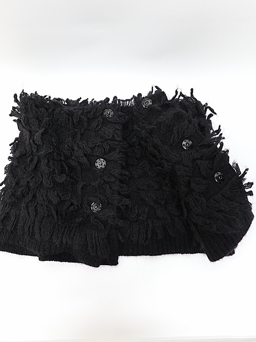 nude:masahiko maruyama ̡:ޥҥޥ/3GG Long Pile Knit SNOOD/Black