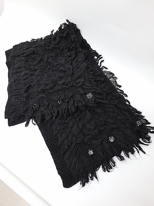 nude:masahiko maruyama ̡:ޥҥޥ/3GG Long Pile Knit SNOOD/Black