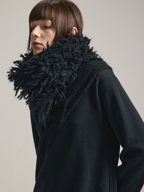 (ͽ)79ͽ/nude:masahiko maruyama ̡:ޥҥޥ/3GG Long Pile Knit SNOOD/Black