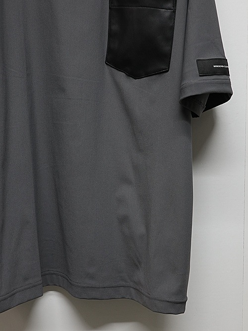 RESOUND CLOTHING���ꥵ����ɥ���������/leather pocket overnylon T/GREY